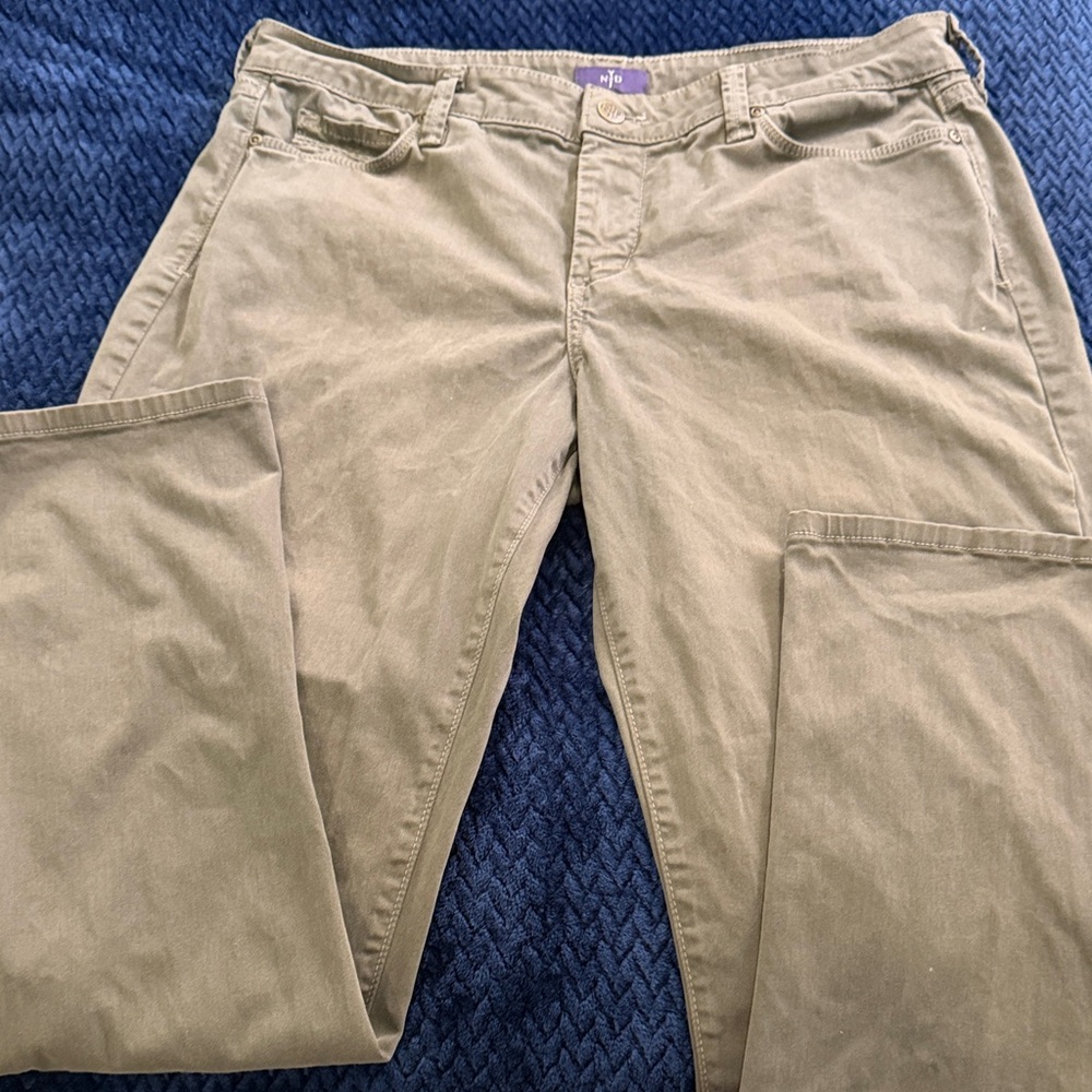 NYDJ Olive Green Straight Leg Pants